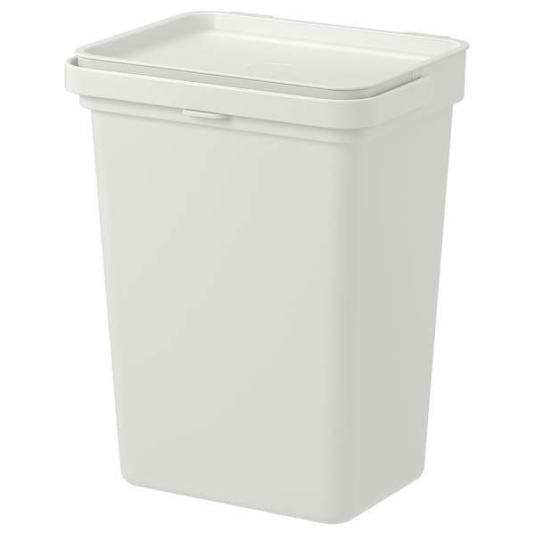 Waterproof Bin with Lid HALLBAR Light Grey Waste & Trash Basket - ZR Online Solutions