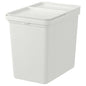 Waterproof Bin with Lid HALLBAR Light Grey Waste & Trash Basket - ZR Online Solutions