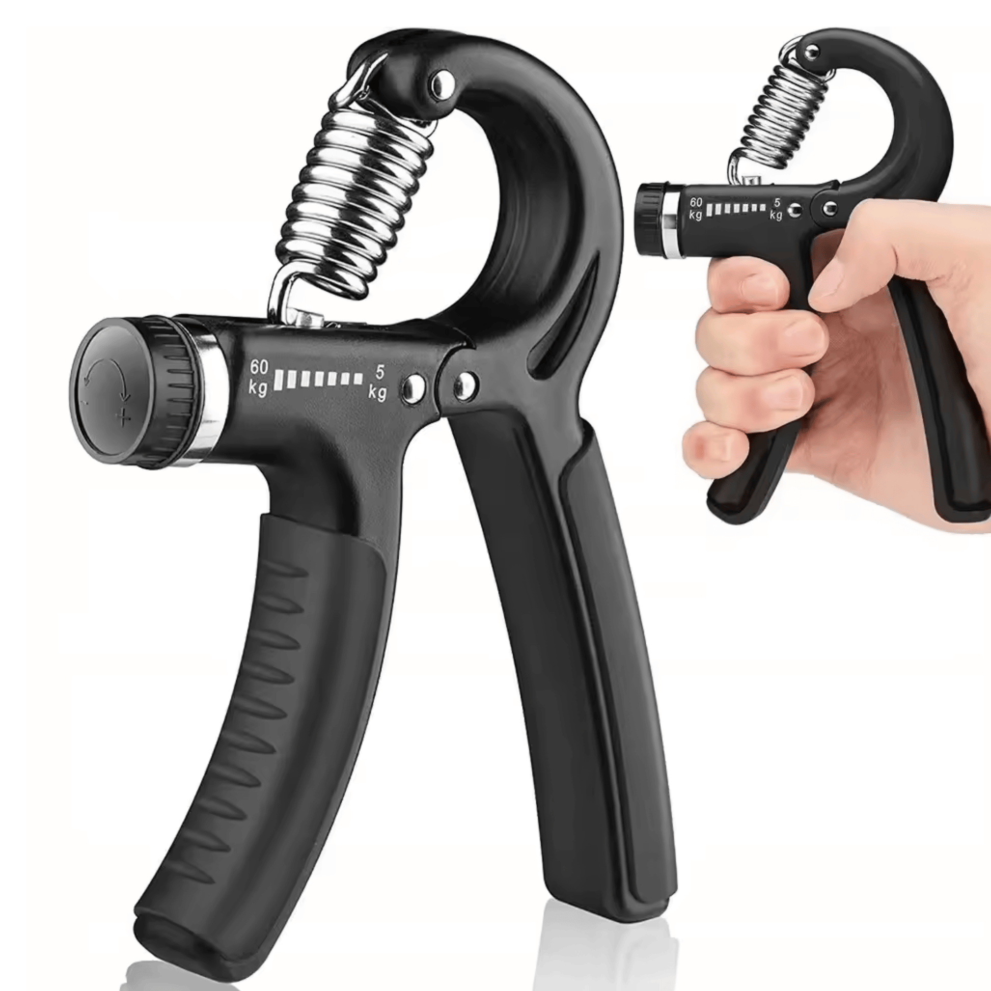 Black Heavy Hand Gripper 5-60kg for Strength Training and Fitness
