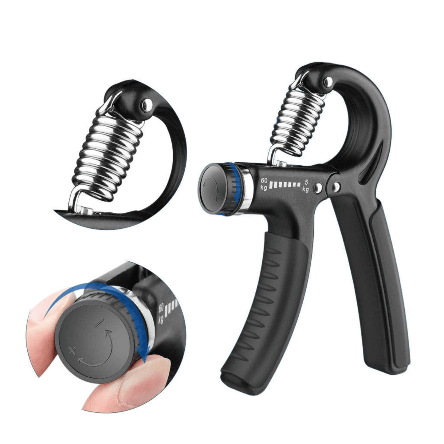 Heavy Duty 5kg-60kg Adjustable Fitness Hand Gripper for Workout