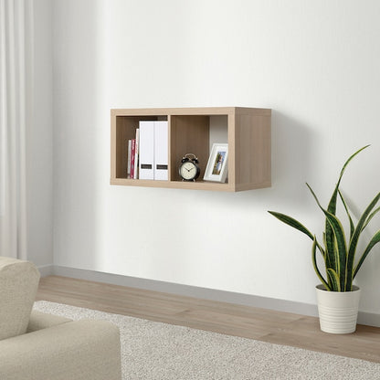 KALLAX Shelving Unit White Stained Oak Effect Wall Shelf Cube Storage Unit - ZR Online Solutions