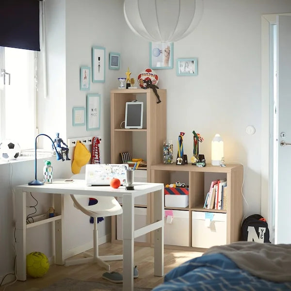 KALLAX Shelving Unit White Stained Oak Effect Wall Cube Storage Unit - ZR Online Solutions
