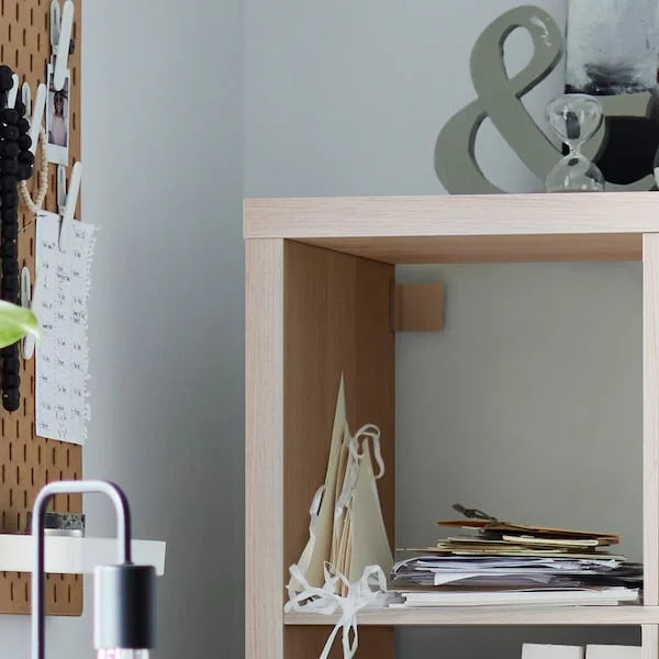 KALLAX Shelving Unit White Stained Oak Effect Wall Cube Storage Unit - ZR Online Solutions