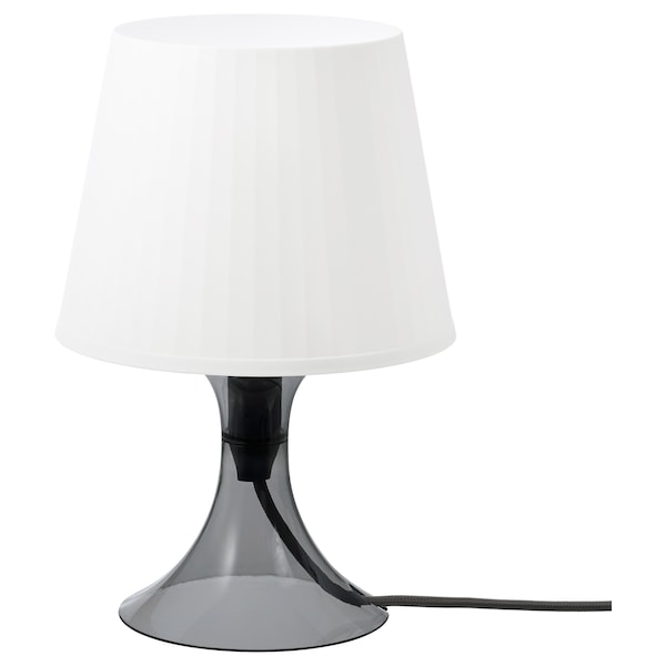 LAMPAN Table Lamp White 29cm Small Plastic Desk Lamp - ZR Online Solutions