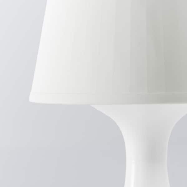 LAMPAN Table Lamp White 29cm Small Plastic Desk Lamp - ZR Online Solutions