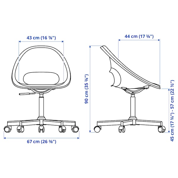 Home Office Swivel Chair Adjustable Height Rolling Chair - ZR Online Solutions