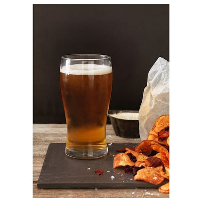 Beer Drinking Glass - 50cl Sturdy & Solid Clear Wine Glass just as Pub - ZR Online Solutions