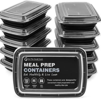 Pack of reusable BPA-free meal prep containers with lids