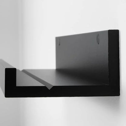 MOSSLANDA 115cm Picture Ledge Black Wall Mounted Photo Shelf - ZR Online Solutions