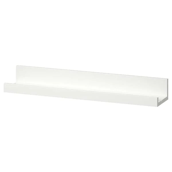 MOSSLANDA 55cm Picture Ledge White Wall Mounted Photo Shelf - ZR Online Solutions