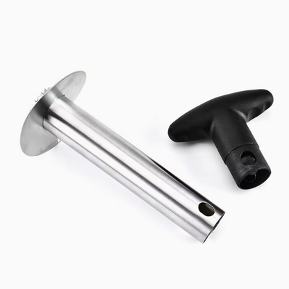Pineapple slicer with wedger for bite-sized chunks