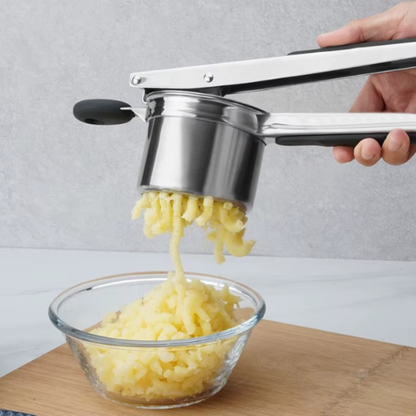 Stainless Steel Potato Ricer – 4 Interchangeable Discs – Baby Food & Fruit Press