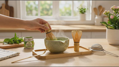 Authentic Japanese Matcha Ceremony Set - 5 Handcrafted Ceramic Pieces