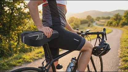 Comfort Ride Bike Seat Cushion With Reflective Safety Strips