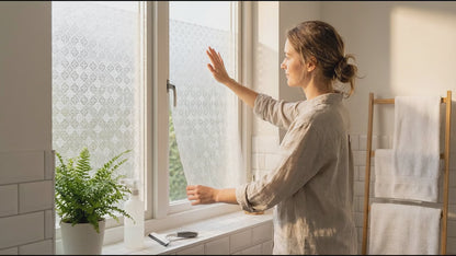 Floral Frosted Window Film - Transform Any Glass Into Art