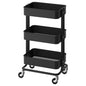 3-Tier Kitchen Trolley Storage Rack Cart Slim Rolling Trolley - ZR Online Solutions