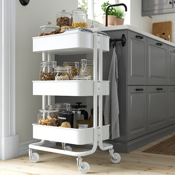 3-Tier Kitchen Trolley Storage Rack Cart Slim Rolling Trolley - ZR Online Solutions