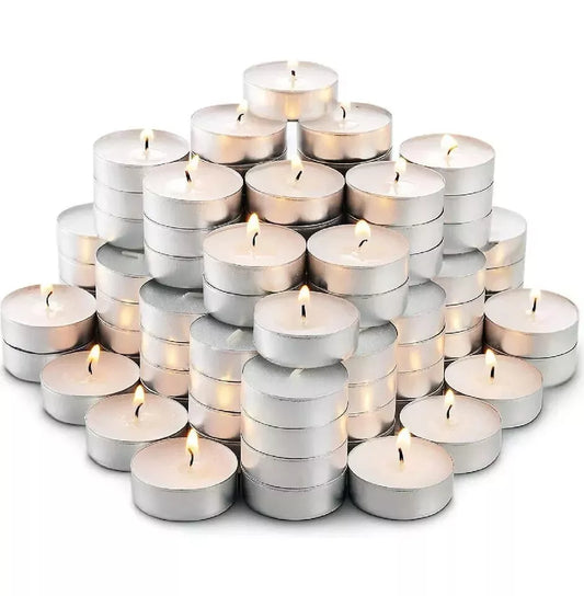 ZR Solutions 9 Hour Unscented Long Burning Tealight Candles Long Lasting & Cotton Wicks - ZR Online Solutions