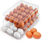 Auto rolling egg dispenser double layer gravity-fed fridge organiser