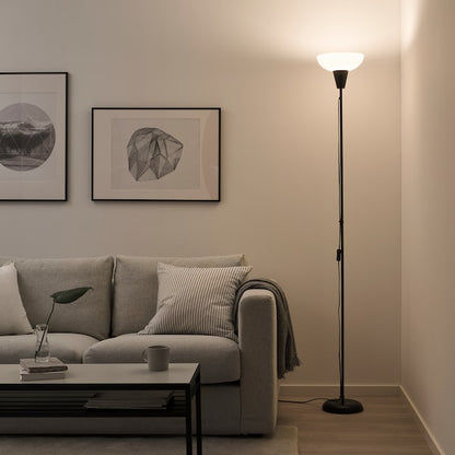 Floor Uplighter Black/White 180cm Tall Standing Floor Lamp - ZR Online Solutions