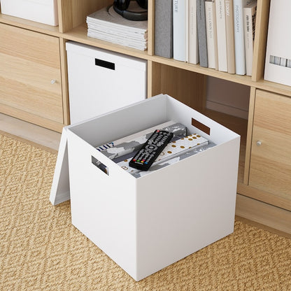 TJENA Storage Box with Lid - Stackable & w/Handles Basket - ZR Online Solutions