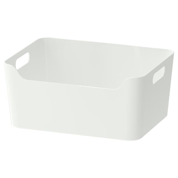 White Storage Box with Double Side Handles Multi-use Basket - ZR Online Solutions