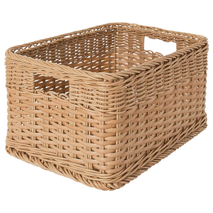 Basket plastic rattan 25x35x20 cm